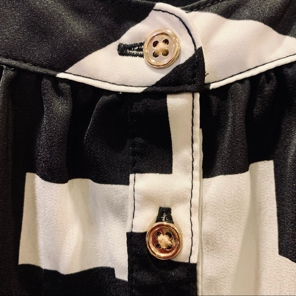 Kenneth Cole Reaction Black & White Sleeveless Top S - Picture 3 of 11